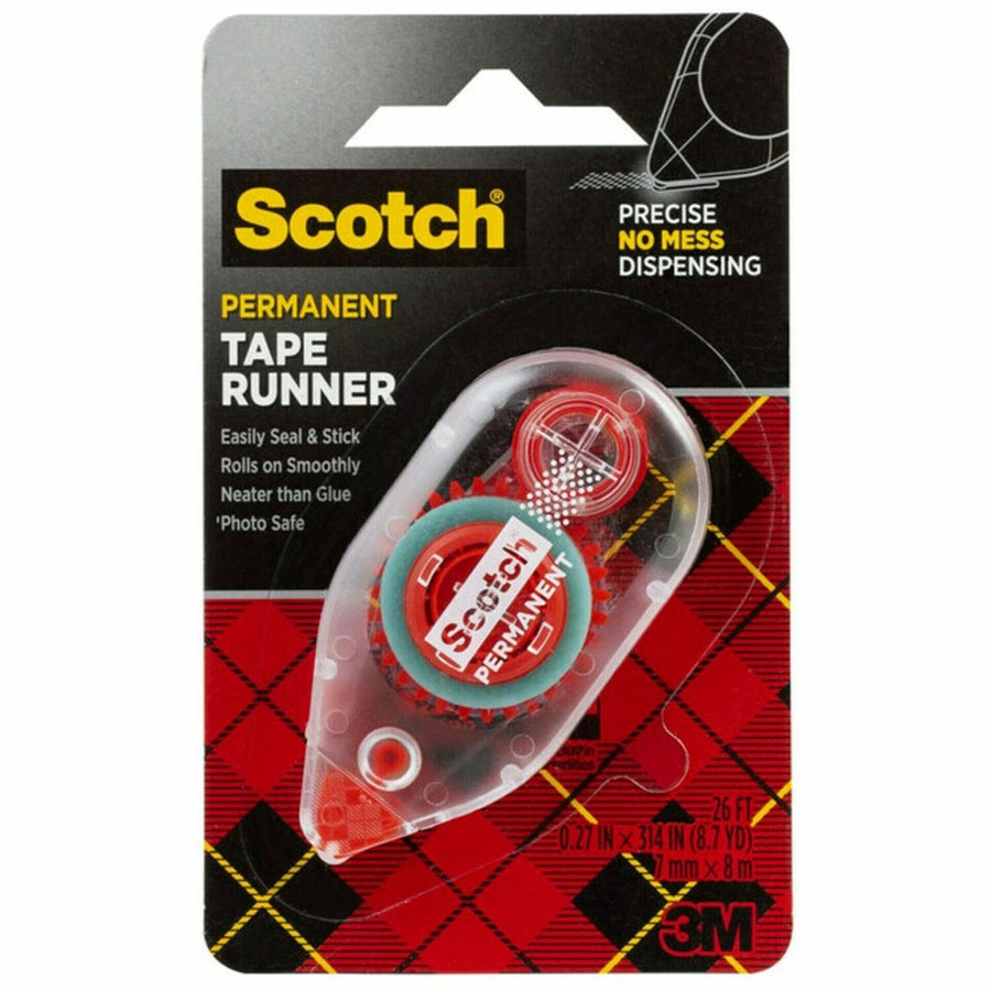Scotch Double-Sided Adhesive Roller, Clear, 27", 26 ft, MMM6061
