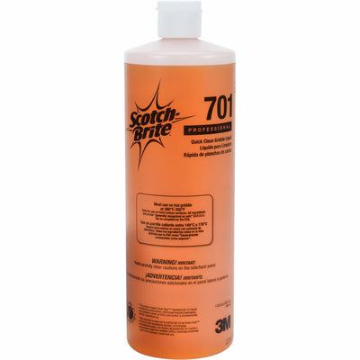 3M Scotch-Brite Quick Clean Griddle Liquid 701, Orange, 1 Bottle, MMM26012