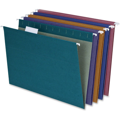TOPS Pendaflex 1/5 Tab Cut Letter Recycled Hanging Folder, Assorted, 8 1/2" Width x 11" Length, 20 / Box — view 1