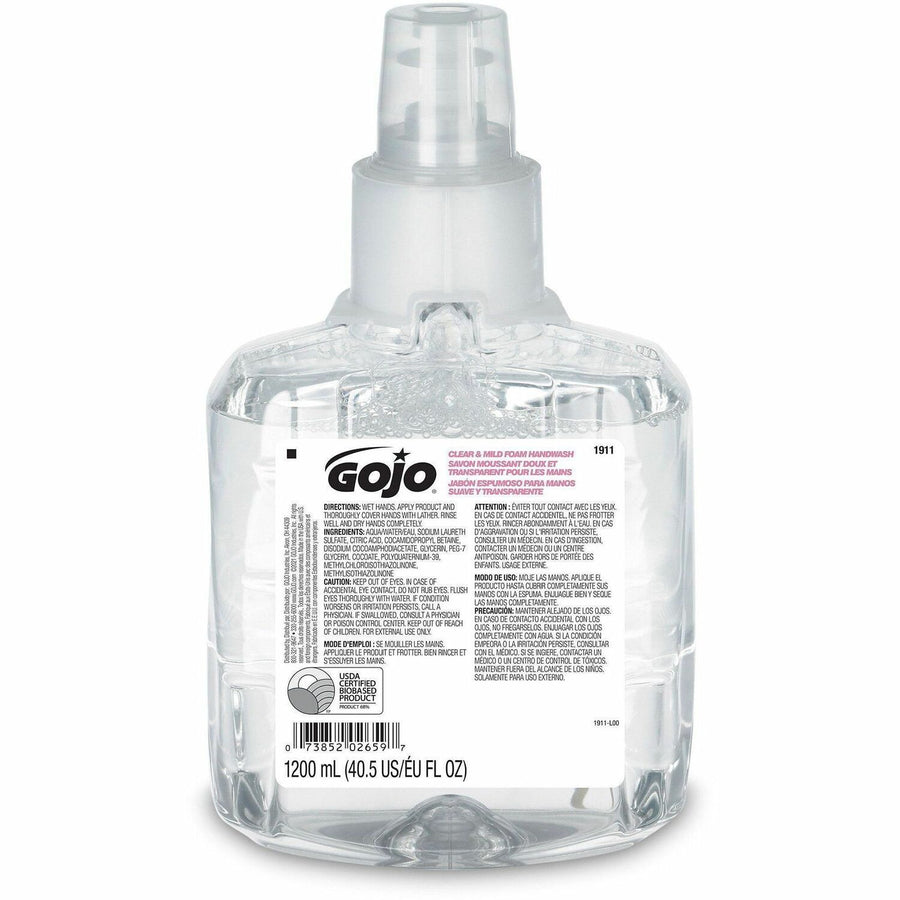 Gojo® LTX-12 Clear Mild Foam Handwash Refill, Eco-friendly, GOJ191102