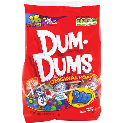 Spangler Candy Co Dum Dum Pops Original Candy, 200 / Bag, SPA71