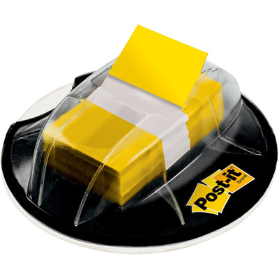 3M Post-it Flags in Desk Grip Dispenser, Yellow, 200 / Pack, MMM680-HVYW