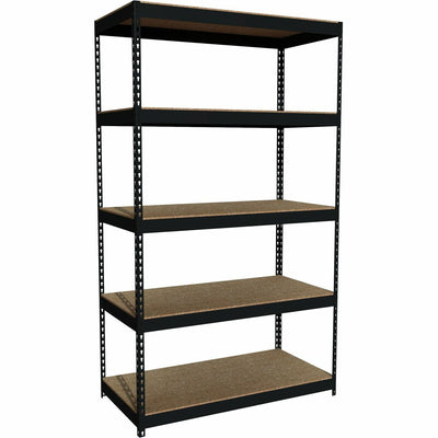 Lorell Fortress Riveted Shelving, Black, LLR60648