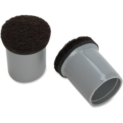 Lorell Replacement Chair Tips with Felt, Gray, 16 / Bag, LLR49323
