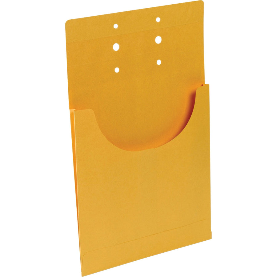 Business Source Kraft Classification Pocket, 8.5" Width x 11" Length, Reinforced, 100 / Box, BSN15700