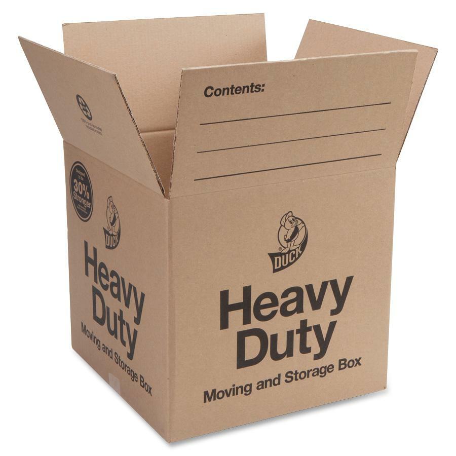 Duck Brand Double-wall Construction Heavy-duty Boxes, 16" x 16", Brown, Foldable, 6 / Pack, DUC280728