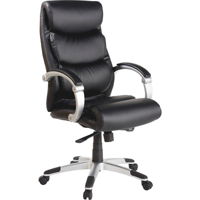 Lorell Executive High-back Chair with Flexing Arms, Silver, LLR60620