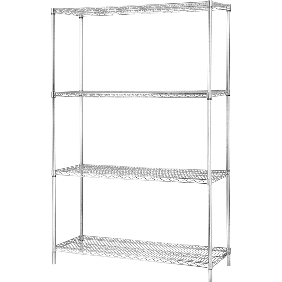 Lorell Industrial Wire Shelving, 48" x 72", Chrome, Steel, LLR84178
