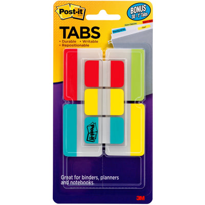 3M Post-it Tabs Value Pack - Primary Colors, Green, 66 / Pack, MMM686-VAD2