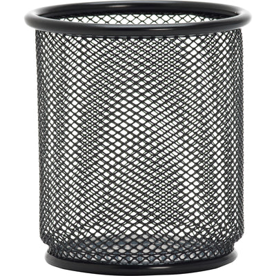 Lorell Mesh Wire Pencil Cup Holder, Black, LLR84149
