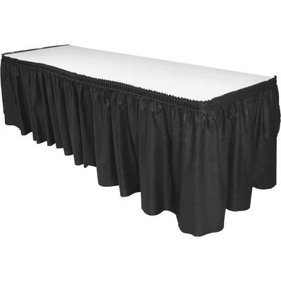 Genuine Joe Nonwoven Table Skirts, Black, GJO11916
