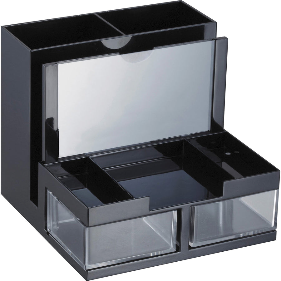 Officemate VersaPlus Desk Organizer, 6.19" x 5.50", Black, Plastic, OIC23112