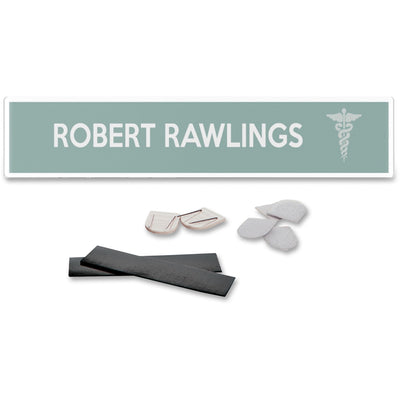 Deflecto Cubicle Nameplate Sign Holder, Clear, DEF587501
