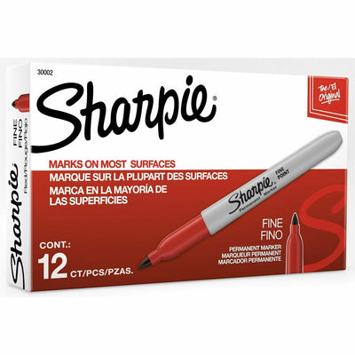 Newell Sharpie Fine Point Permanent Marker, 1 Dozen, SAN30002B