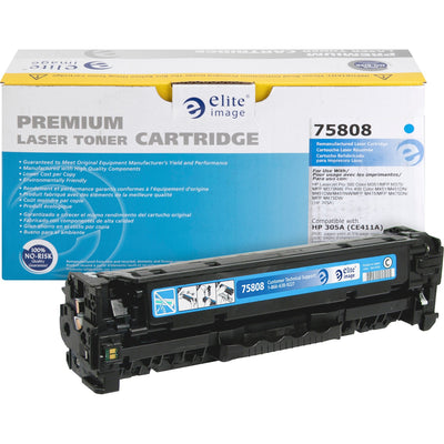 Elite Image Remanufactured Laser Toner Cartridge 305A (CE411A) - Cyan -, ELI75808