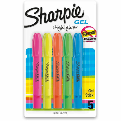Newell Sharpie Gel Highlighter, 5 / Set, SAN1803277