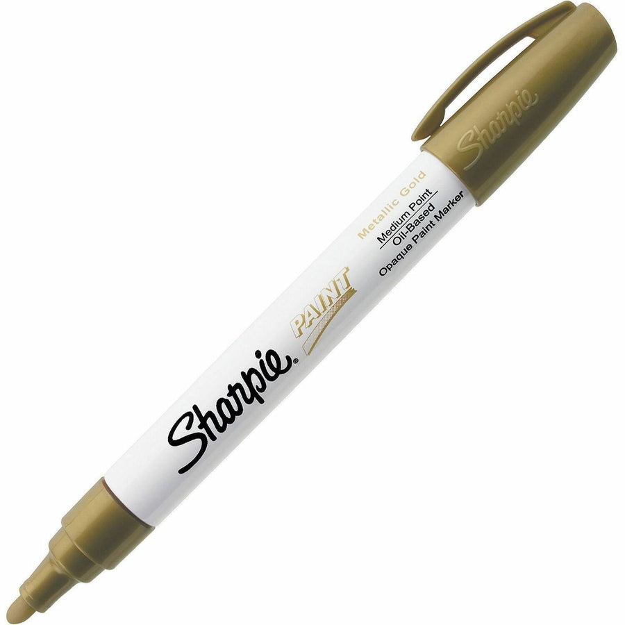 Sharpie Oil-Based Paint Marker - Medium Point, Gold, Permanent, SAN35559