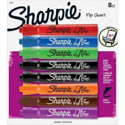 Newell Sharpie Flip Chart Marker, 8 / Pack, SAN22480PP