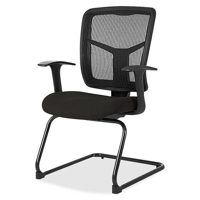 Lorell ErgoMesh Series Mesh Back Guest Chair with Arms, Black, LLR8620263