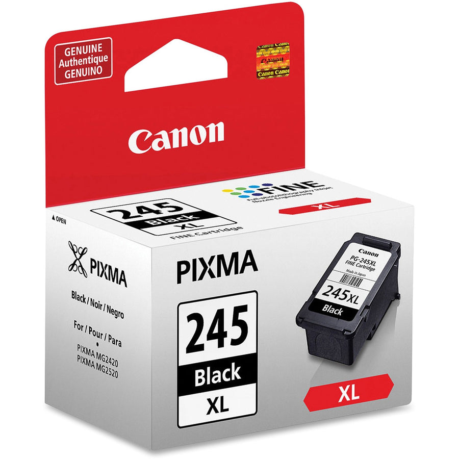 Canon PG-245XL Pigment Black Ink Cartridge, Smudge Resistant, CNMPG245XL