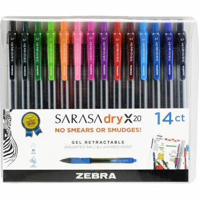 Zebra SARASA dry X20 Retractable Gel Pen, 14 / Pack — view 1