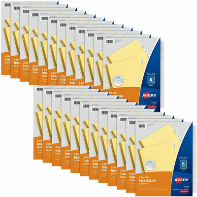 Avery Big Tab Insertable Dividers, Buff, 1 Box, AVE11115