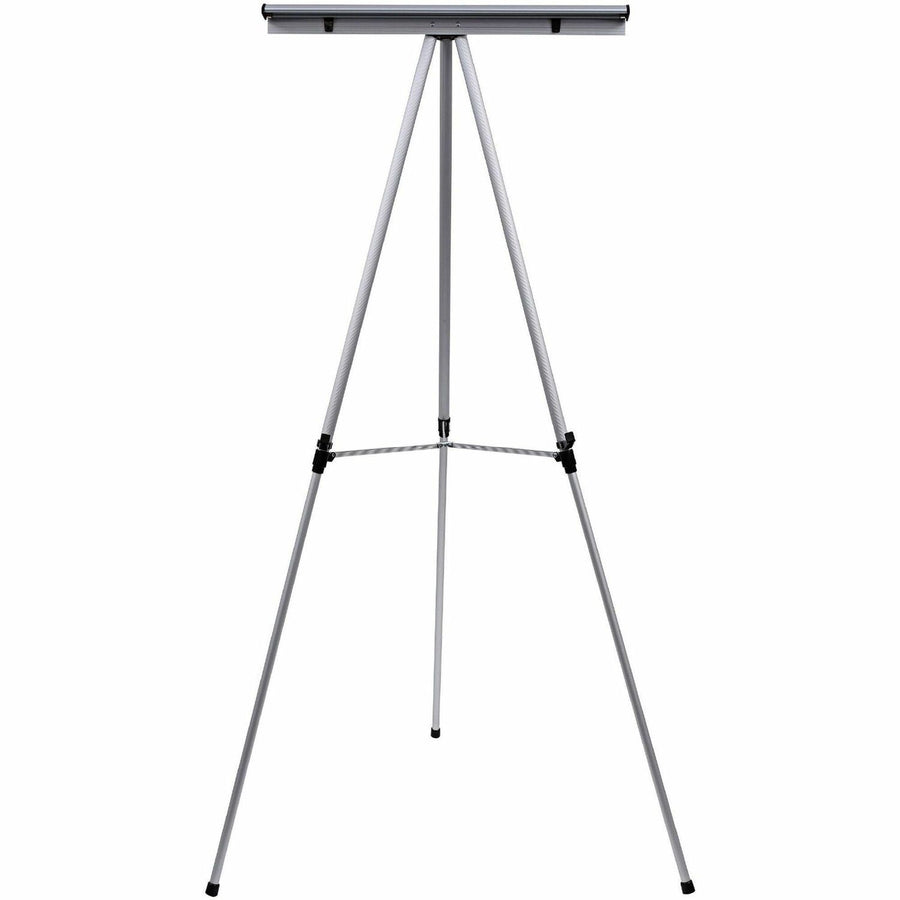 MasterVision 3-leg Display Easel, 28.50" x 69", Silver, Rubber, Non-skid, BVCFLX05102MV