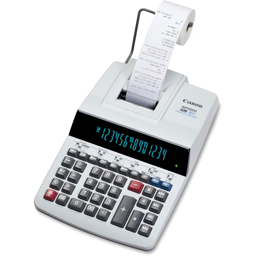 Canon MP49DII Desktop Printing Calculator, 8.9" x 3.4", Gray, CNMMP49DII