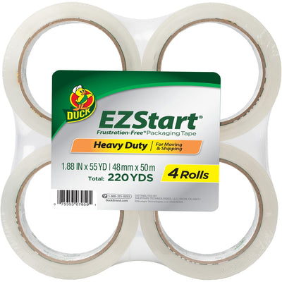 Shurtech Duck Brand EZ Start Crystal Clear Packaging Tape, 1 Pack, DUC280068