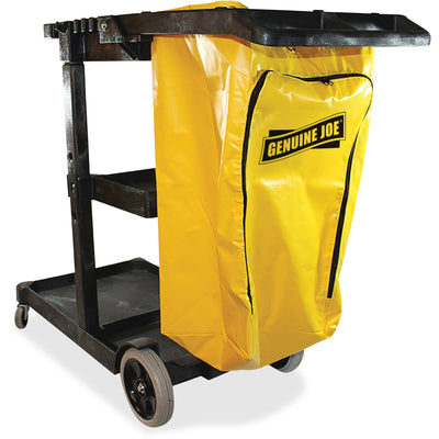Genuine Joe Workhorse Janitor's Cart, Yellow, GJO02342