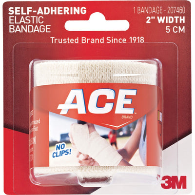 3M Ace Self-adhering Square Elastic Bandage, Tan, MMM207460