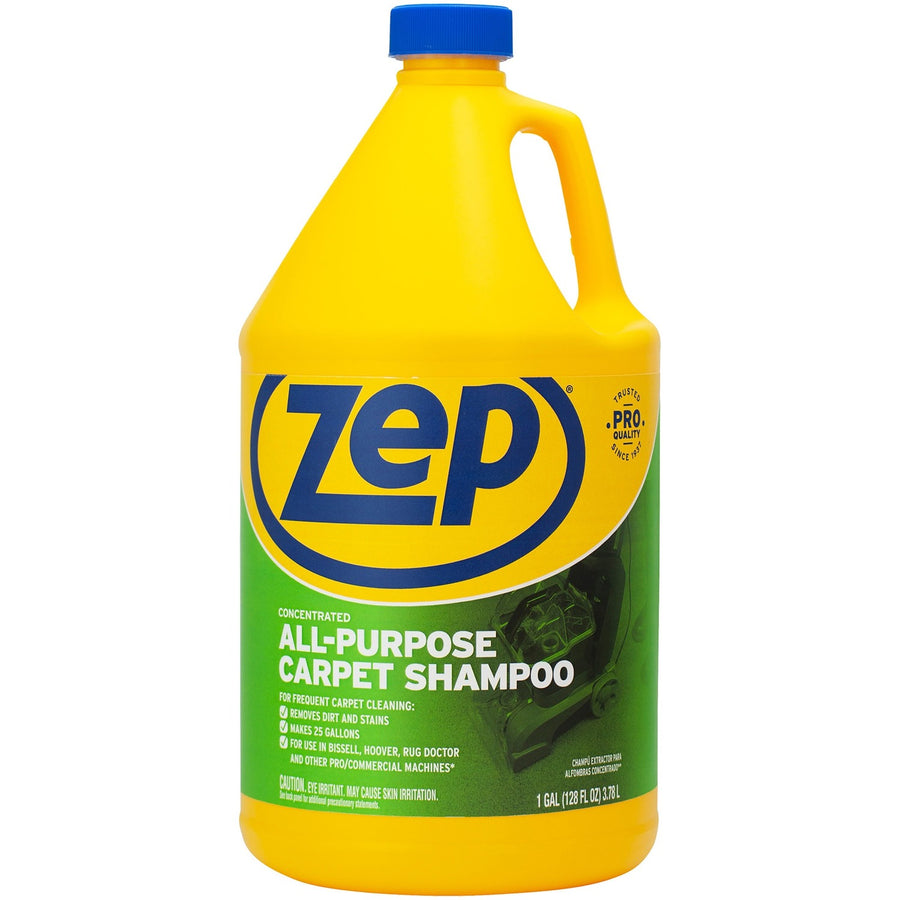 Zep All-Purpose Carpet Shampoo, Blue, Heavy Duty, ZPEZUCEC128