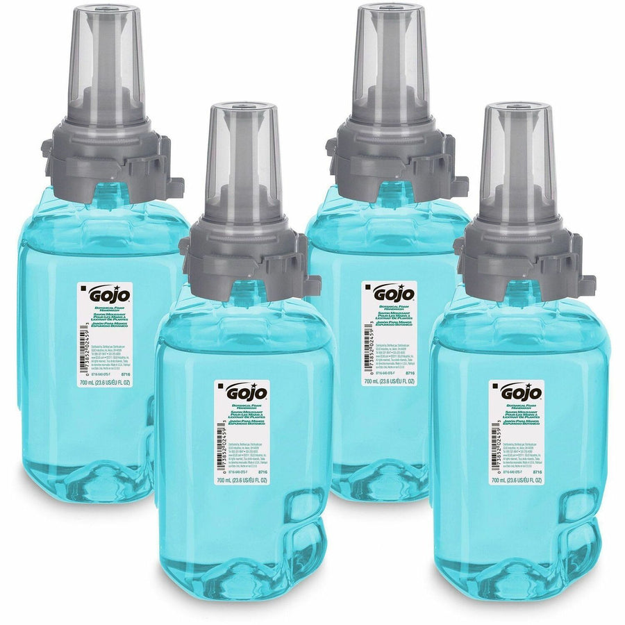 Gojo® ADX-7 Dispenser Refill Botanical Foam Soap, Emerald Green, Bio-based, 4 / Carton, GOJ871604CT