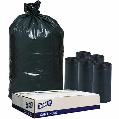 Genuine Joe Slim Jim 23-gallon Can Liners, Black, 1 Carton — view 1