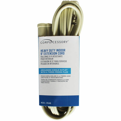Compucessory Heavy Duty Indoor Extension Cord, Beige, CCS25146