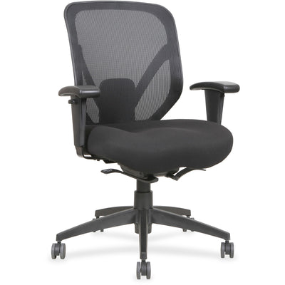 Lorell Executive Self-tilt Mesh Mid-back Office Chair, Black, LLR20017