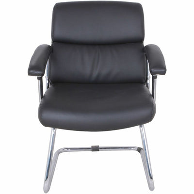 Lorell Padded Arm Guest Chair, Black, LLR20019