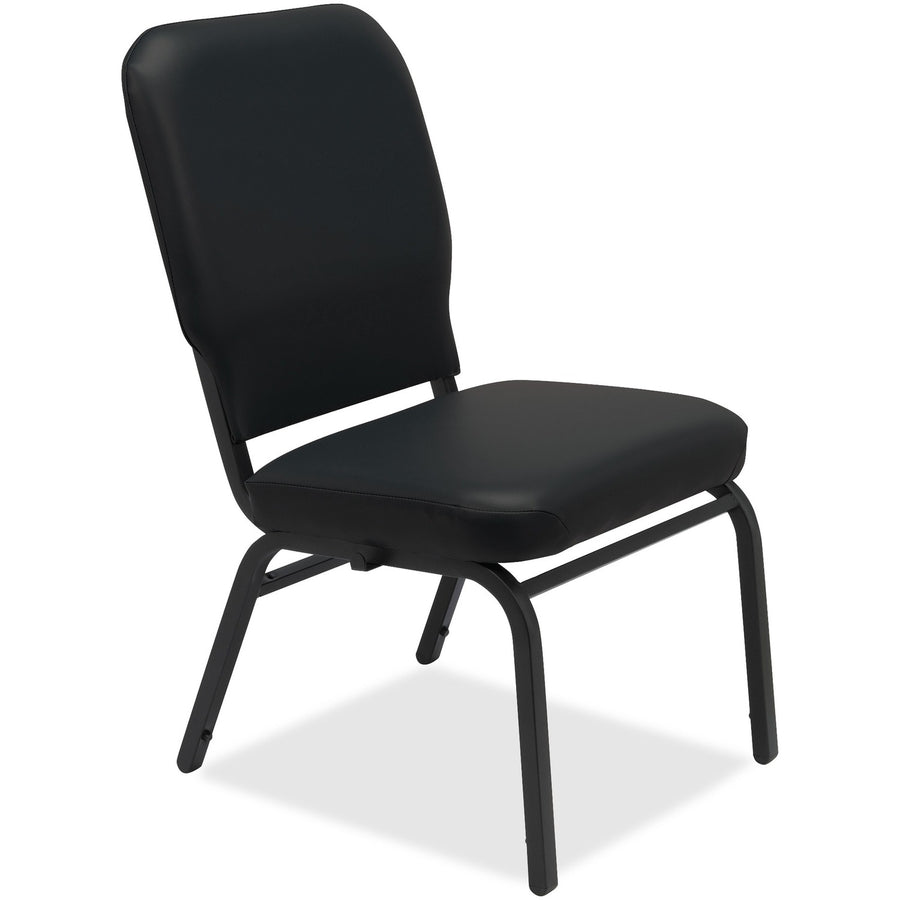 Lorell Oversize Stack Chairs with No Arms, 21" x 35.5", Durable, 2 / Carton, LLR59596