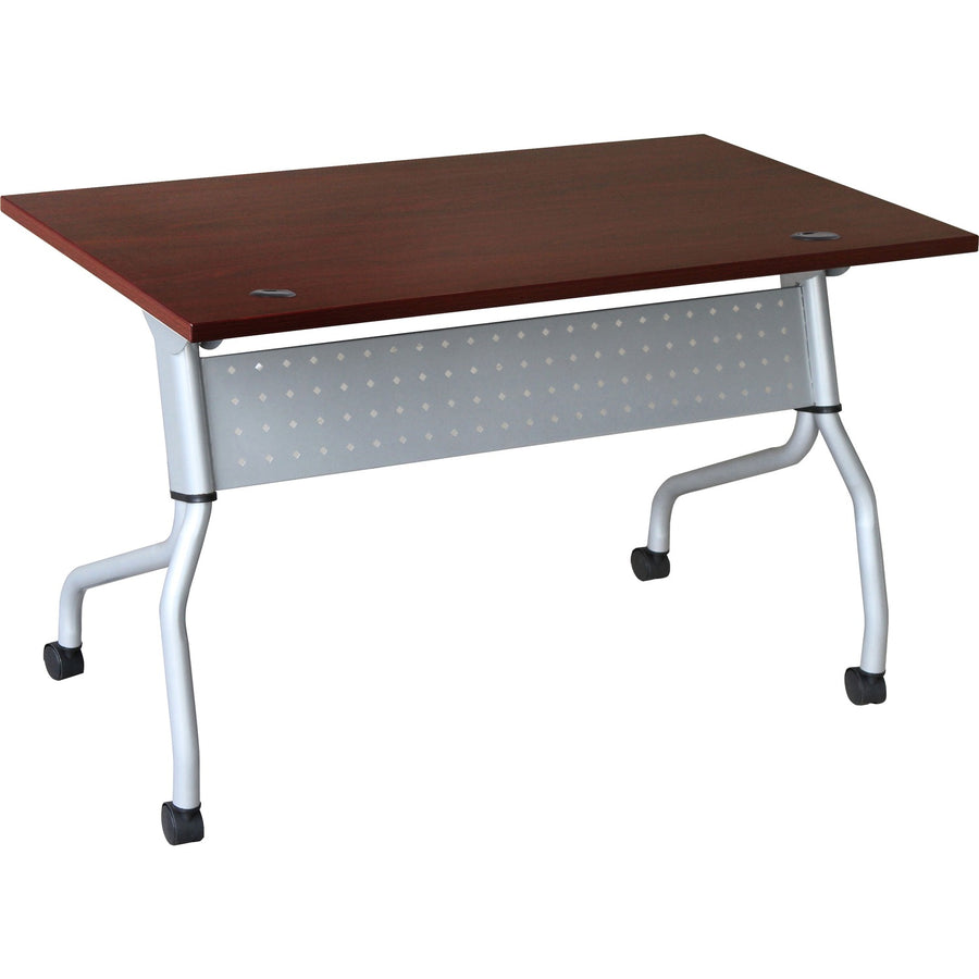 Lorell Flip Top Training Table, 47.25" x 29.50", Nylon, Modesty Panel, LLR60722