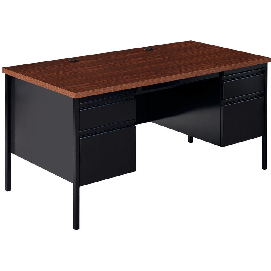 Lorell Fortress Series Double-Pedestal Desk, Steel, Sturdy, LLR60927