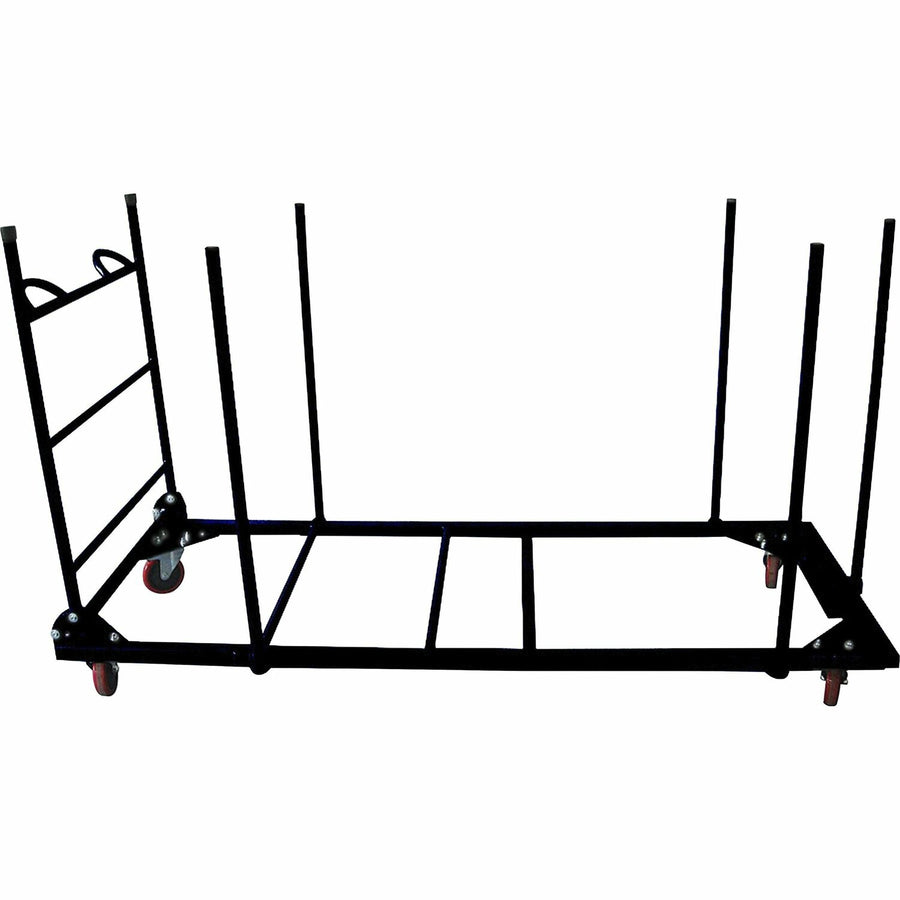 Lorell Blow-Mold Rectangular Table Trolley Cart, 30.25" x 45.25", Charcoal, Steel, LLR65956