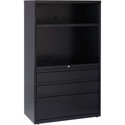 Lorell File/File Lateral File Combo Unit, Black, /CT — view 1