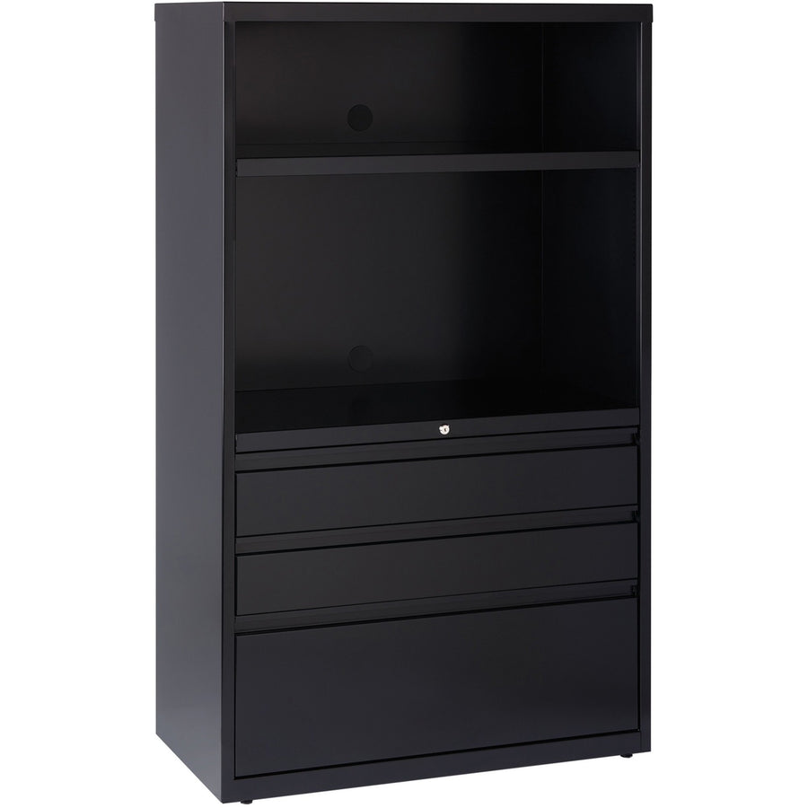 Lorell File/File Lateral File Combo Unit, Black, /CT — view 1