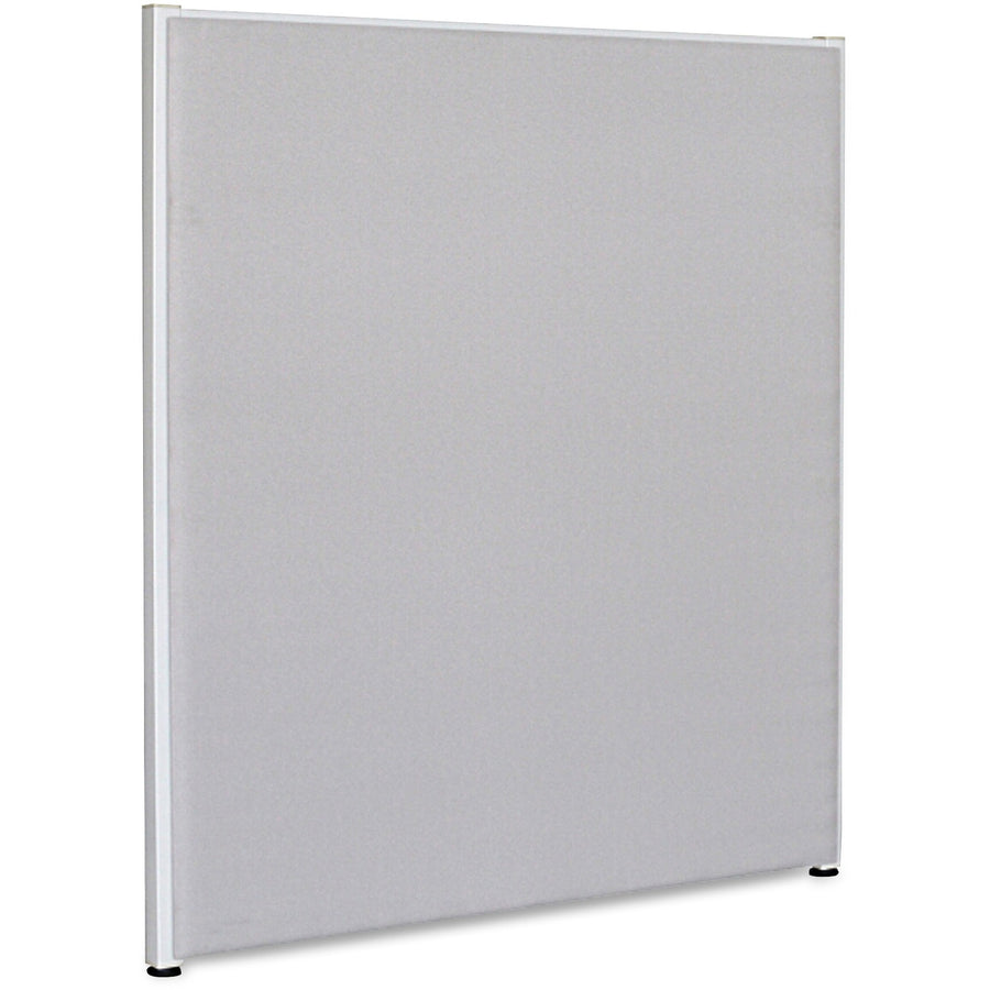 Lorell Panel System Partition Fabric Panel, 60.4" x 71", Gray, 1.5", Leveling Glide, LLR90250