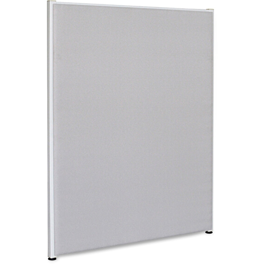 Lorell Panel System Partition Fabric Panel, 48.4" x 71", Gray, 1.5", Leveling Glide, LLR90251