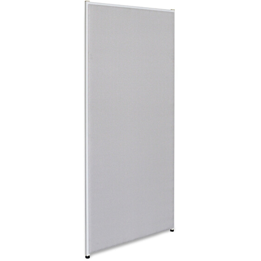 Lorell Panel System Partition Fabric Panel, 30.5" x 71", Gray, 1.5", Leveling Glide, LLR90253