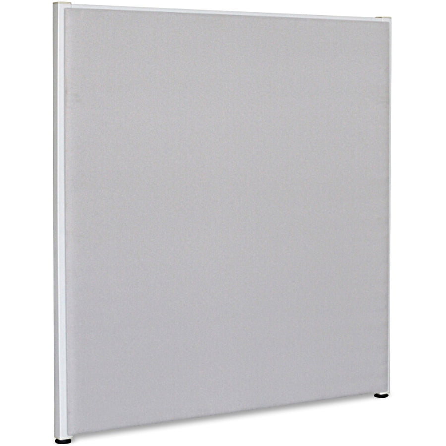Lorell Panel System Partition Fabric Panel, 48.8" x 60", Gray, 1.5", Leveling Glide, LLR90256