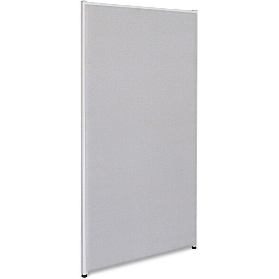 Lorell Panel System Partition Fabric Panel, 30.5" x 60", Gray, 1.5", Leveling Glide, LLR90258