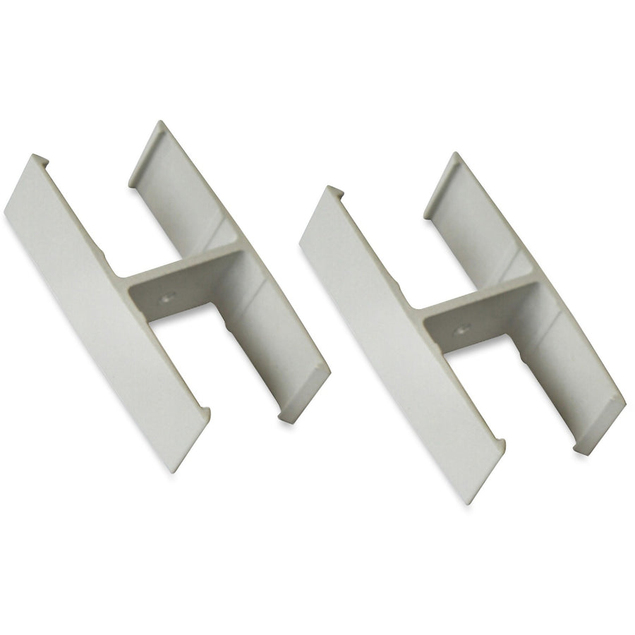 Lorell 180-degree Straight Panel Connectors, 1.25" x 0.63", Aluminum, 1 Set, LLR90259