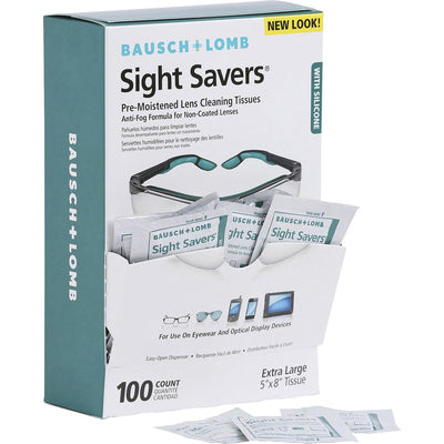 Bausch & Lomb Bausch + Lomb Sight Savers Pre-Moistened Cleaning Tissues, White, 1 Pack, BAL8576